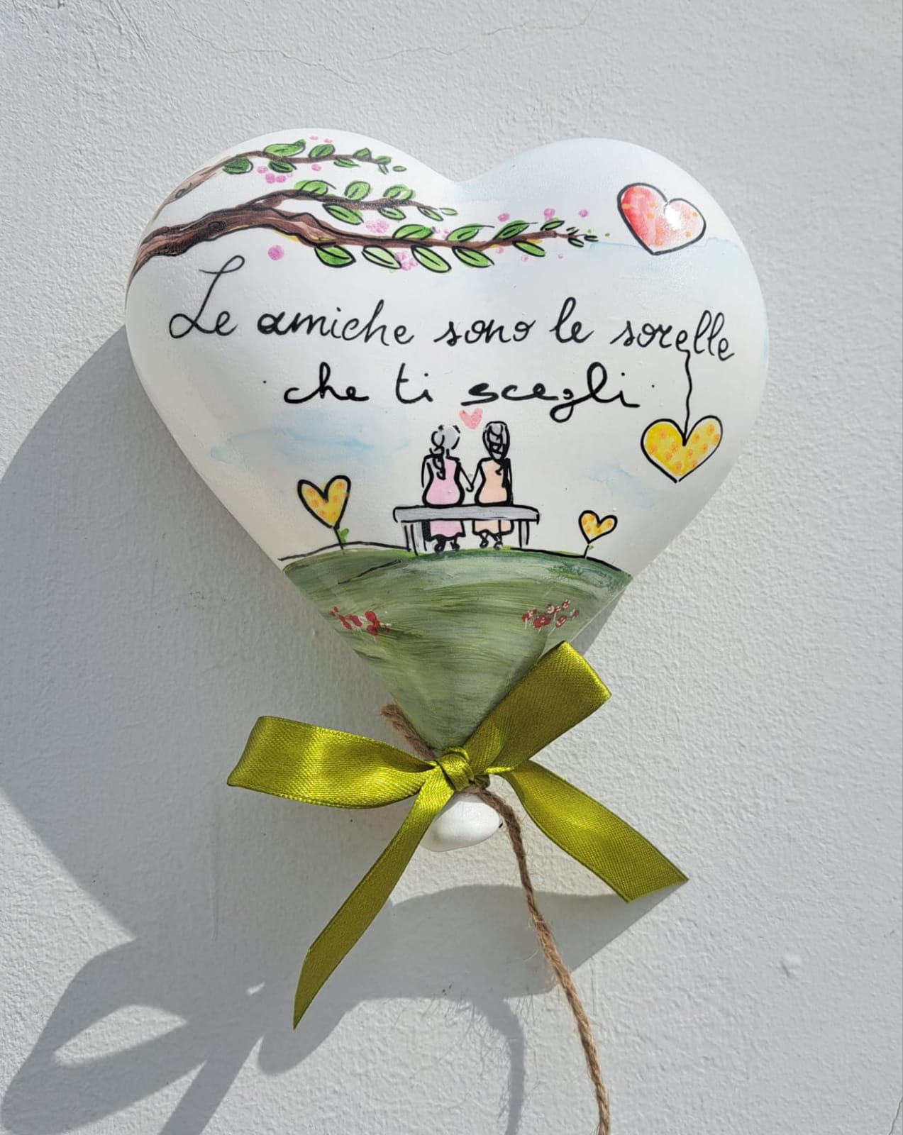 Palloncino Cuore personalizzabile H16cm ceramica - immagine 52