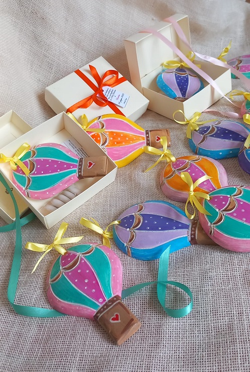 Mongolfiera Bomboniera in ceramica h8cm. - immagine 15