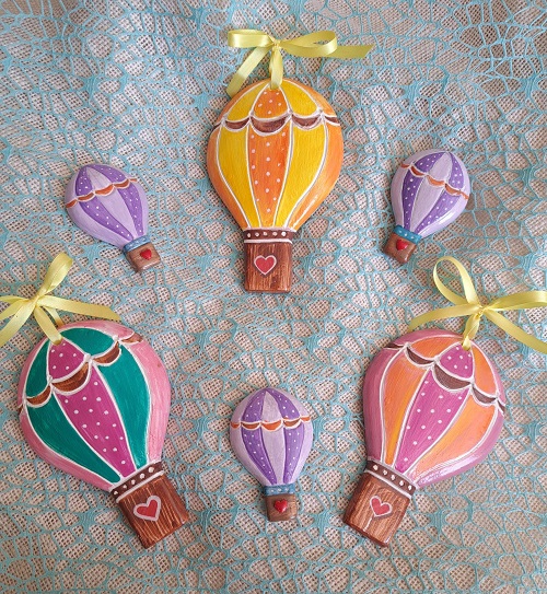 Mongolfiera Bomboniera in ceramica h8cm. - immagine 9