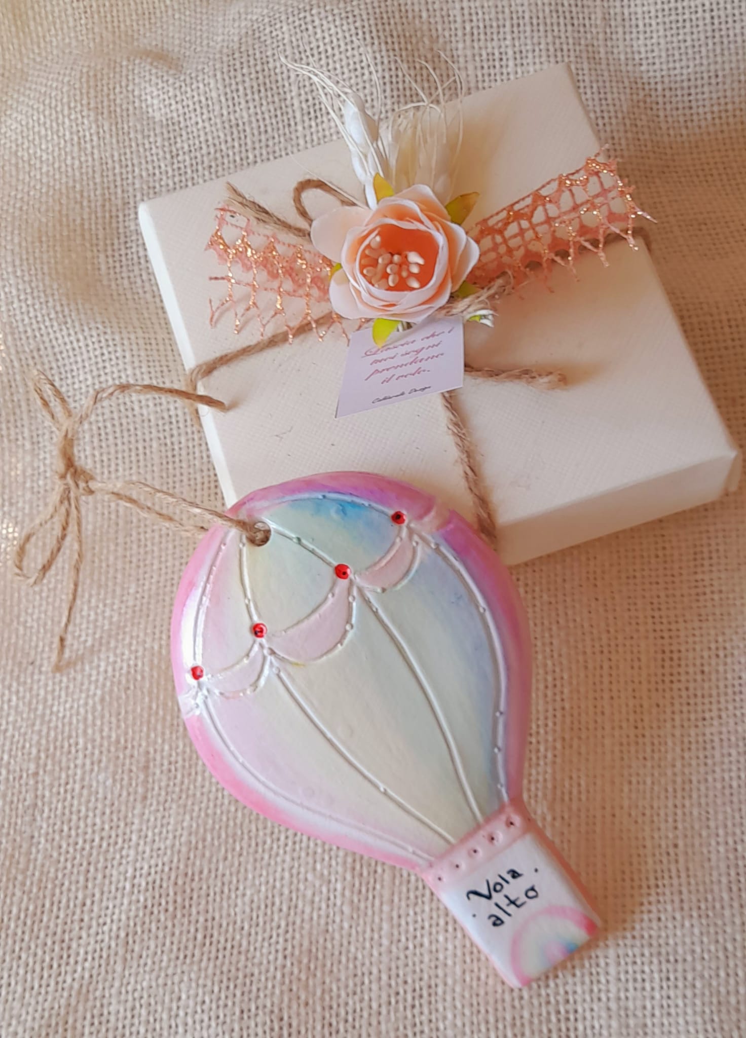 Mongolfiera Bomboniera in ceramica h8cm. - immagine 12