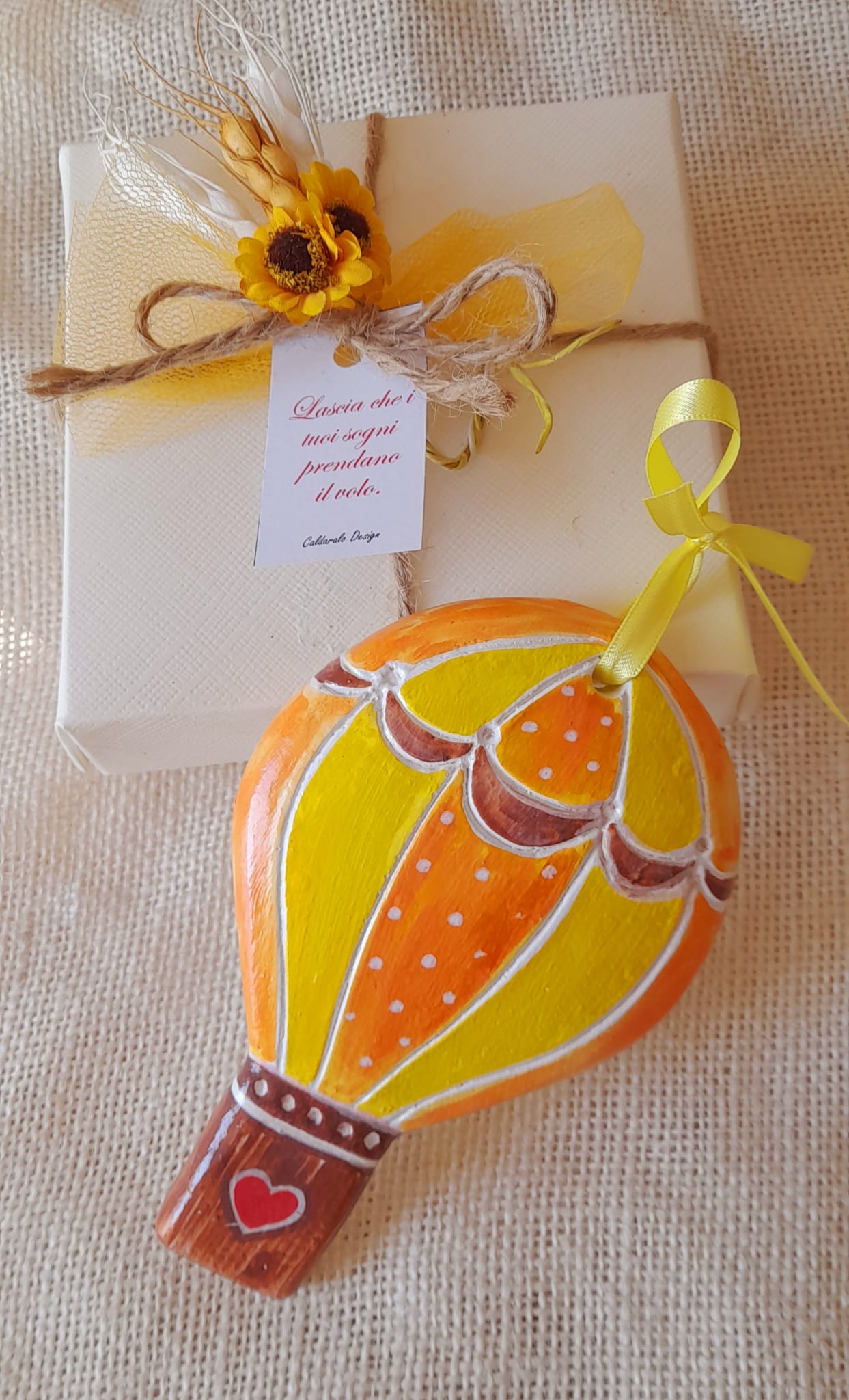 Mongolfiera Bomboniera in ceramica h8cm. - immagine 13