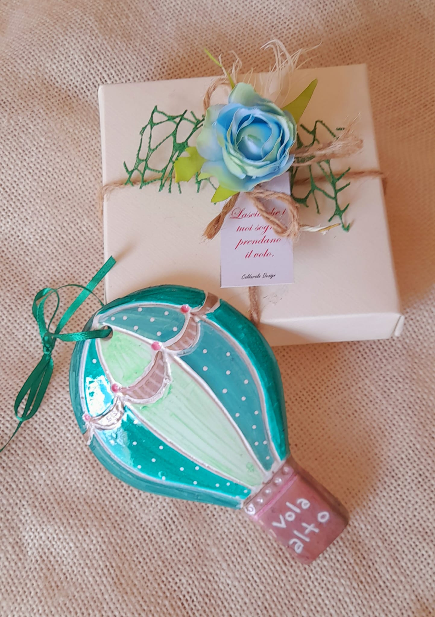 Mongolfiera Bomboniera in ceramica h8cm. - immagine 14