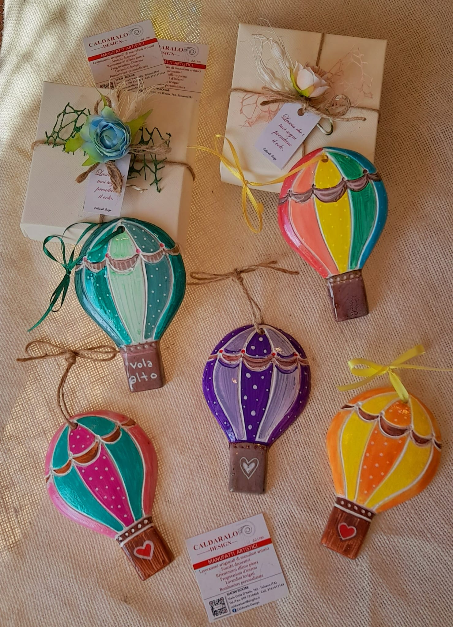 Mongolfiera Bomboniera in ceramica h8cm. - immagine 16