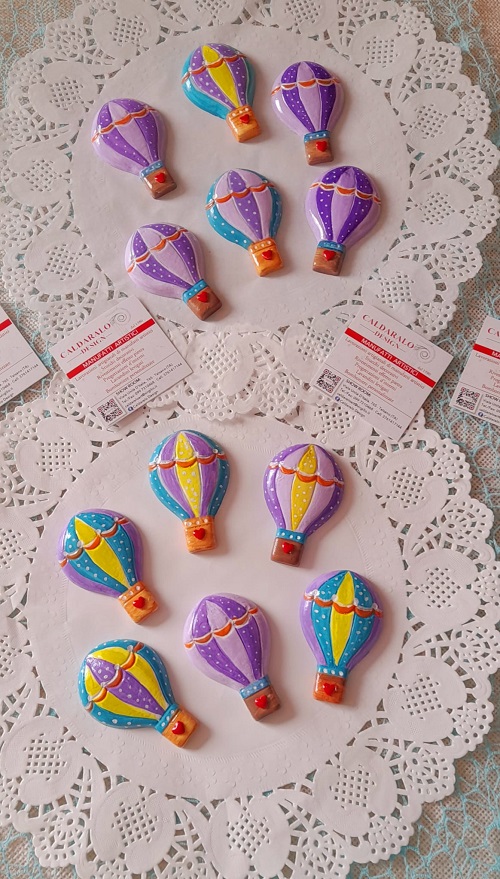 Mongolfiera Bomboniera in ceramica h8cm. - immagine 8