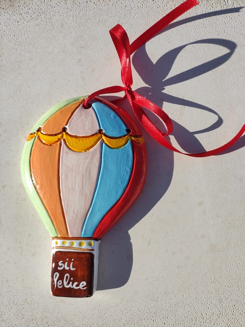 Mongolfiera Bomboniera in ceramica h8cm. - immagine 18