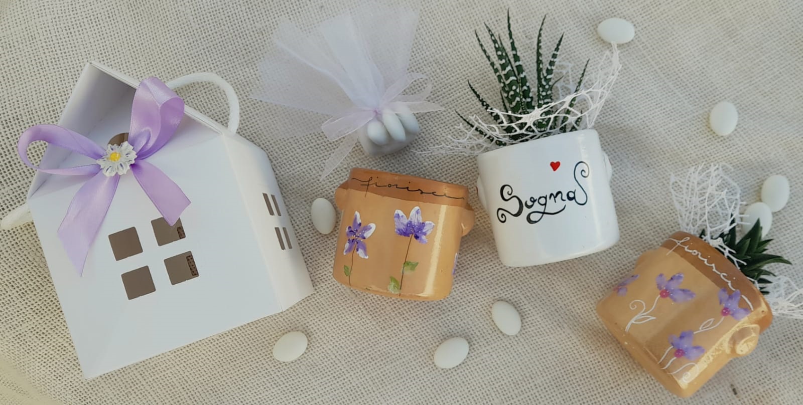 Vasetto pomello in ceramica